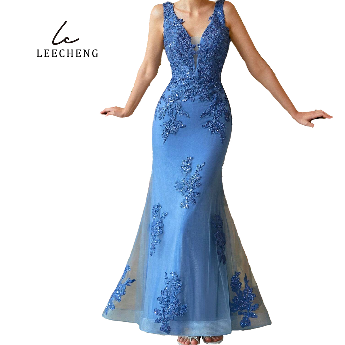 Short Party Wear - Front Short Back Long Dress - V-Neck