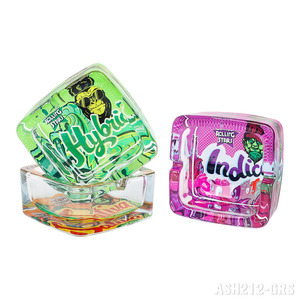 Cendrier en verre cristal personnalisé Futeng, vente chaude, 92 mm, carré ou rond, portable, pour cigarettes et cigares - Product Image 2