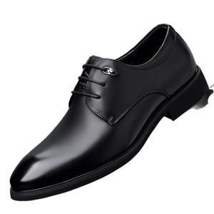 Chaussures en cuir pour hommes pour tenue de cérémonie, chaussures de mariage en cuir véritable, chaussures pour hommes respirantes de style anglais - Product Image 4