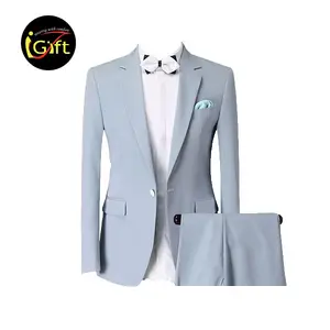 GRSZDHC Wholesale Mens Office Suit Single Button 2 Pieces Single Breasted Plus Size Men's Suits & Blazer