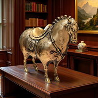 Grande statue de cheval en bronze antique extérieure personnalisée décoration d'art abstrait moderne par des techniques de moulage de cuivre