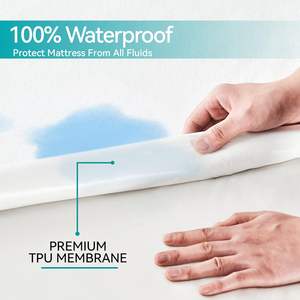 Funda de colchón hipoalergénica a precio directo de fábrica, Sábana ajustable silenciosa, Protector de colchón impermeable de felpa transpirable - Product Image 4