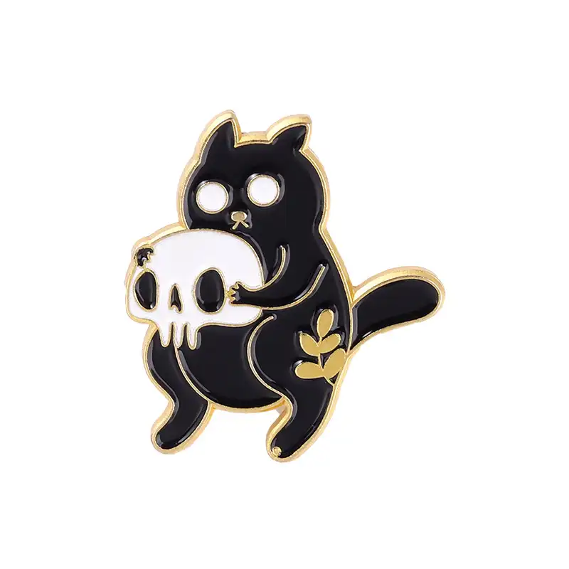 European and American dark Cat Series badge jewelry creative cartoon black cat paint alloy accessories Brooch