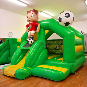 Cheap Eco-Friendly Waterproof Inflatable Sports Castle Combo Slide Bouncer Soccer Bounce <b>House</b> <b>Jumping</b> Bouncer for Kids Party - Product Image 4