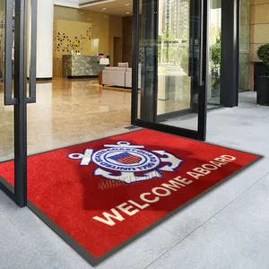 Noël Sublimation Tapete 3d Animal Paillasson Tapis Avec Caoutchouc Conception Personnalisée Logo Porte Tapis Tapis