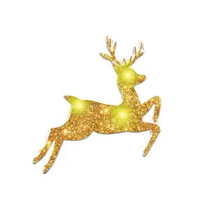 定制纪念品简约风格迷你驯鹿徽章为圣诞节