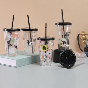 Termo de vacío de doble pared para Halloween, taza de café de viaje con aislamiento, 16 oz, vaso de calabaza fantasma con tapa - Product Image 2