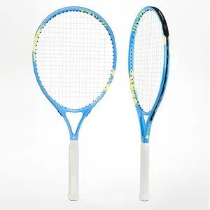 Duurzaam Gebruik Blauwe Kleur Racket Tennis Aluminium Fiber Kinderen Tennisracket