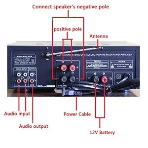 <span class=keywords><strong>Amplificateur</strong></span> de puissance audio professionnel AV-MP326 BT 220V/110V, <span class=keywords><strong>amplificateur</strong></span> de puissance audio domestique 2 canaux Hi-Fi stéréo karaoké, design compact - Product Image 4
