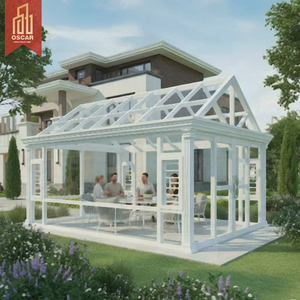 Kit de véranda panoramique en verre pyramidal résistant aux intempéries et aux <span class=keywords><strong>UV</strong></span> pour patio, jardin, villa, Europe, Canada - Product Image 1