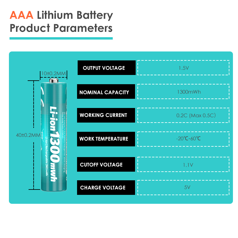 แบตเตอรี่ลิเธียม AAA