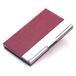 Estuche para Tarjetas de Presentación de Metal Plateado con Logotipo Personalizado, Porta Tarjetas de Visita de Acero Inoxidable y PU para Regalos Promocionales de Exposiciones Empresariales - Product Image 4