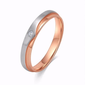 ขายส่ง925สเตอริงเงินคลาสสิกแหวนสัญญาเครื่องประดับแฟชั่นงานแต่งงานที่ทันสมัยสีขาวทองวัสดุหลักหมั้น c.z. - Product Image 2