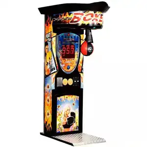 Coin Operated Amusement Park Electronic Boxing King Adult Redemption Arcade Machine Black Boxing Punch Measure Machine