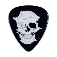 Nouveau plectre de guitare en celluloïd noir et blanc avec logo tête de mort de pirate, design original, style rock unique, pour guitare électrique et basse