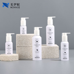 Flacon de lotion Minnie Comfortable Young 100 ml, format voyage, emballage cosmétique en PET blanc, flacon pompe rechargeable pour hydratant - Product Image 1