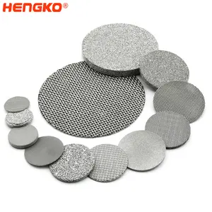 HENGKO 20 microns poreux Inconel 316 acier inoxydable poudre fritté Membrane disque filtre 0.22 50 microns acier inoxydable filtre