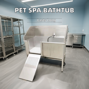 Bañera de Acero Inoxidable 304 para Peluquería Canina con <span class=keywords><strong>Escaleras</strong></span>, <span class=keywords><strong>Piscina</strong></span> de Lavado para Perros, Equipo de Baño para Clínicas y Salones de Mascotas, con Certificación CE - Product Image 2