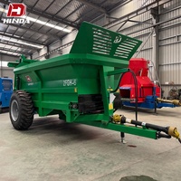 Épandeur d'engrais monté sur tracteur à haute efficacité, machine pour la distribution de fumier organique solide et de chaux pour pâturages, avec unité d'engrenages