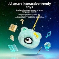 KI-Dialog-Polyesterfaser-Plüschtier-Mädchen-Rucksack-Anhänger-Dekoration, intelligenter Haustier-Begleiter-Roboter für Kinder
