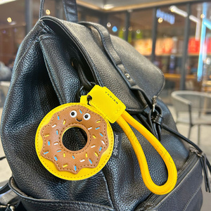 Tùy Chỉnh Thiết Kế Donut Và Bánh Pizza Bánh Hamburger Hình Dạng PU Da <span class=keywords><strong>Keychain</strong></span> Sang Trọng Keyring Với UV In Ấn Cá Nhân <span class=keywords><strong>Keychain</strong></span> - Product Image 6