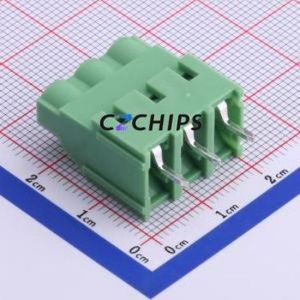 XY636-6.35-3P Screw Terminal Block Through hole Component (THT),P=6.35mm Connector 1x3P 6.35mm Green Through Hole - Product Image 2