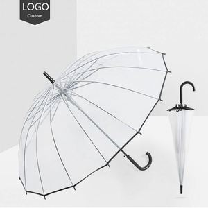 Minimalist Durable Transparent Umbrella with UV Printed Clear <b>Canopy</b> Modern <b>Rain</b> Accessory for Fashion Retail Lifestyle Brands - Product Image 4