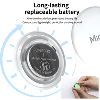 Mini traceur GPS intelligent sans fil double système ABS anti-perte avec alarme porte-clés pour localiser téléphone, clés, animaux de compagnie et portefeuilles