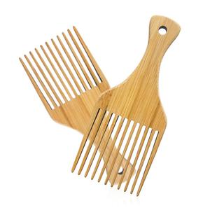 Peigne de ramassage en bois de bambou naturel, pour la <span class=keywords><strong>barbe</strong></span>, avec votre Logo personnalisé, 100% cm - Product Image 1