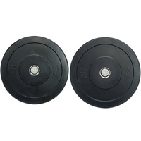Équipement de fitness commercial en gros Plaques en caoutchouc pour haltérophilie Plaques de poids noires pour haltères