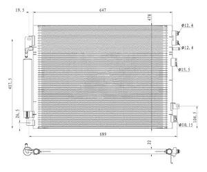 68050127ab Aluminum Ac Car Air Conditioning Condensers Of Different Brand Specifications