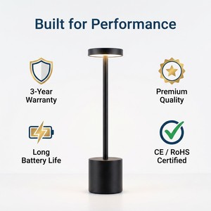 USB Cordless Metal <strong>Table</strong> Light Rechargeable Portable <strong>Battery</strong> <strong>Operated</strong> Flexible Touch Control Dimming LED Modern Design - Product Image 1