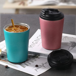 Cá Nhân Logo Tái Sử Dụng 12Oz Latte Cách Điện Đôi Tường Cup Hot <span class=keywords><strong>Coffe</strong></span> Mugs Với Nắp Bán Buôn - Product Image 3