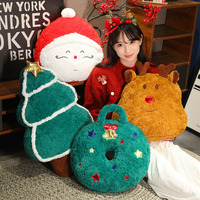 Ensemble de jouets en peluche de Noël personnalisés très demandés : Adorables Père Noël, rennes et cannes en sucre en peluche – Poupées en peluche de Noël