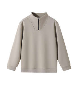 <span class=keywords><strong>Sweat</strong></span>-shirt de sport pour <span class=keywords><strong>homme</strong></span> tendance, demi-zip, uni noir, <span class=keywords><strong>sans</strong></span> <span class=keywords><strong>capuche</strong></span>, <span class=keywords><strong>veste</strong></span> de travail avec col montant, vêtements - Product Image 6