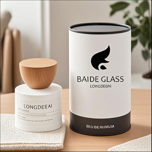 Wholesale Round Cylinder Perfume <b>Spray</b> <b>Bottle</b> Crimp <b>Empty</b> 30ml 50ml 100ml Glass White Perfume <b>Bottle</b> with Gold Cap - Product Image 3