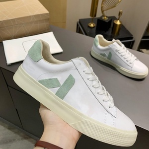 Dropshipping : Baskets originales en cuir véritable blanc avec logo noir, à lacets, bout rond, respirantes, baskets décontractées de créateur - Product Image 3