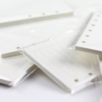 Vente en gros de classeur à spirale à feuilles mobiles A5 A6 A7 Grille de points Hebdomadaire/Mensuel Page intérieure Style imprimé Nouveau design Papier pour cahier