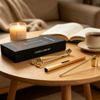 Ensemble d'accessoires pour bougies de haute qualité, écologiques et haut de gamme, coupe-mèche, éteignoir à bougie, coffret cadeau, ensemble de soin des bougies de luxe