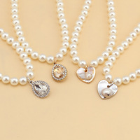 Collier ras du cou tendance pour femme, avec zircon et imitation diamant, perle imitation goutte d'eau, style rétro