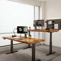 Escritorio de Oficina Ergonómico y Moderno con Altura Ajustable Eléctrica de Doble Motor, Mesa Inteligente para Computadora, Resistente y Sólida