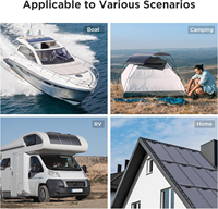 Panneau solaire flexible 50 watts, efficacité 23%, panneau solaire étanche IP68, module photovoltaïque pour camping-car, camping, camping-car, toit de yacht