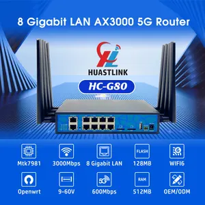 Enrutadores de módem Gigabit wifi6 de doble banda 5G, 5G, openwrt, 8 puertos LAN, Wifi 6 AX3000, tarjeta Sim, enrutador de nivel empresarial