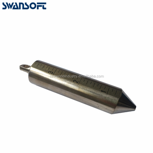 Cinta métrica de medición de aceite de acero inoxidable, color blanco y negro, con peso de latón - Product Image 6