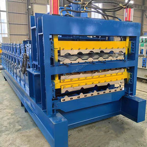 Drei schicht ige Trapez blech walzen form maschine Metalldach maschine Preis - Product Image 6