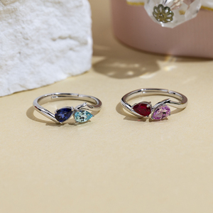 MSR-1724 Silver with Lab Grown Sapphire Ruby Factory Custom <strong>Ring</strong> Factory Price Good Quality Gold <strong>Craft</strong> <strong>Ring</strong> Couple <strong>Ring</strong> - Product Image 1