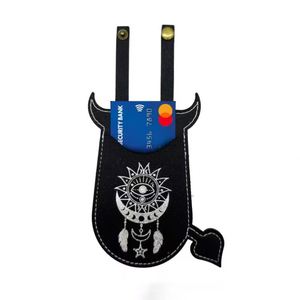 Western With Snap Strap Vintage Boot <b>Wallet</b> Pu Leather Credit <b>Card</b> <b>Holder</b> - Product Image 2