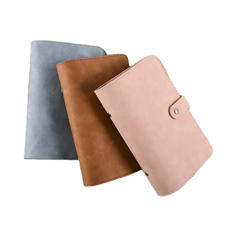 Nieuwe A5 A6 Budget Binder Planner Kleurrijke Pu Lederen Notebook Bindmiddel Met A6 Binder Zakken Magnetische Notebook