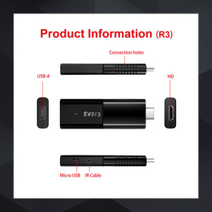 TVR3 <span class=keywords><strong>TV</strong></span> Stick Dual 802.11n WiFi USB Smart Fire Android 14 Control Remoto por Voz Procesador H313 Quad-Core Compatible con 4K - Product Image 3
