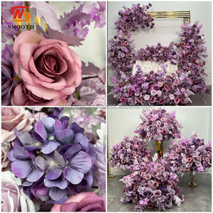 SMOOTH Luxury Wedding Events Decorative Plum Purple <b>Artificial</b> <b>Flower</b> Arrangement - Product Image 5